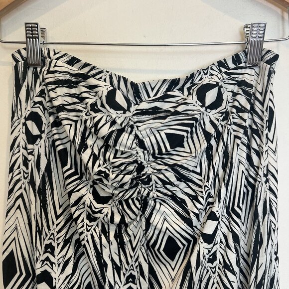 Volcom Double Down Maxi Skirt / Bandeau Dress Black White Elastic Waist 12 - Picture 6 of 12